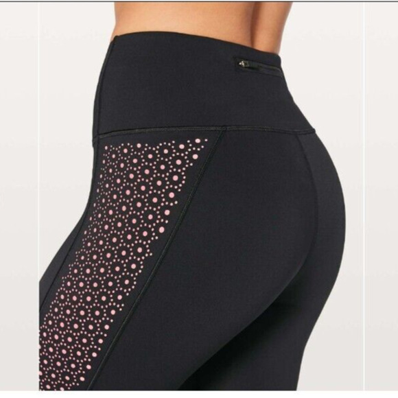 Lululemon‎ Leggings Colour Me Quick 7/8  25" Black Flash Light Tone Size 4 - Picture 6 of 10